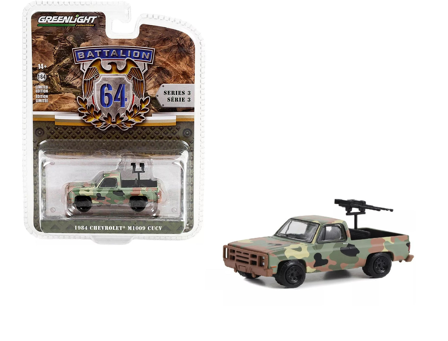 1984 Chevrolet M1009 CUCV Pickup - Series Battalion 64 - Greenlight - Scala 1/64