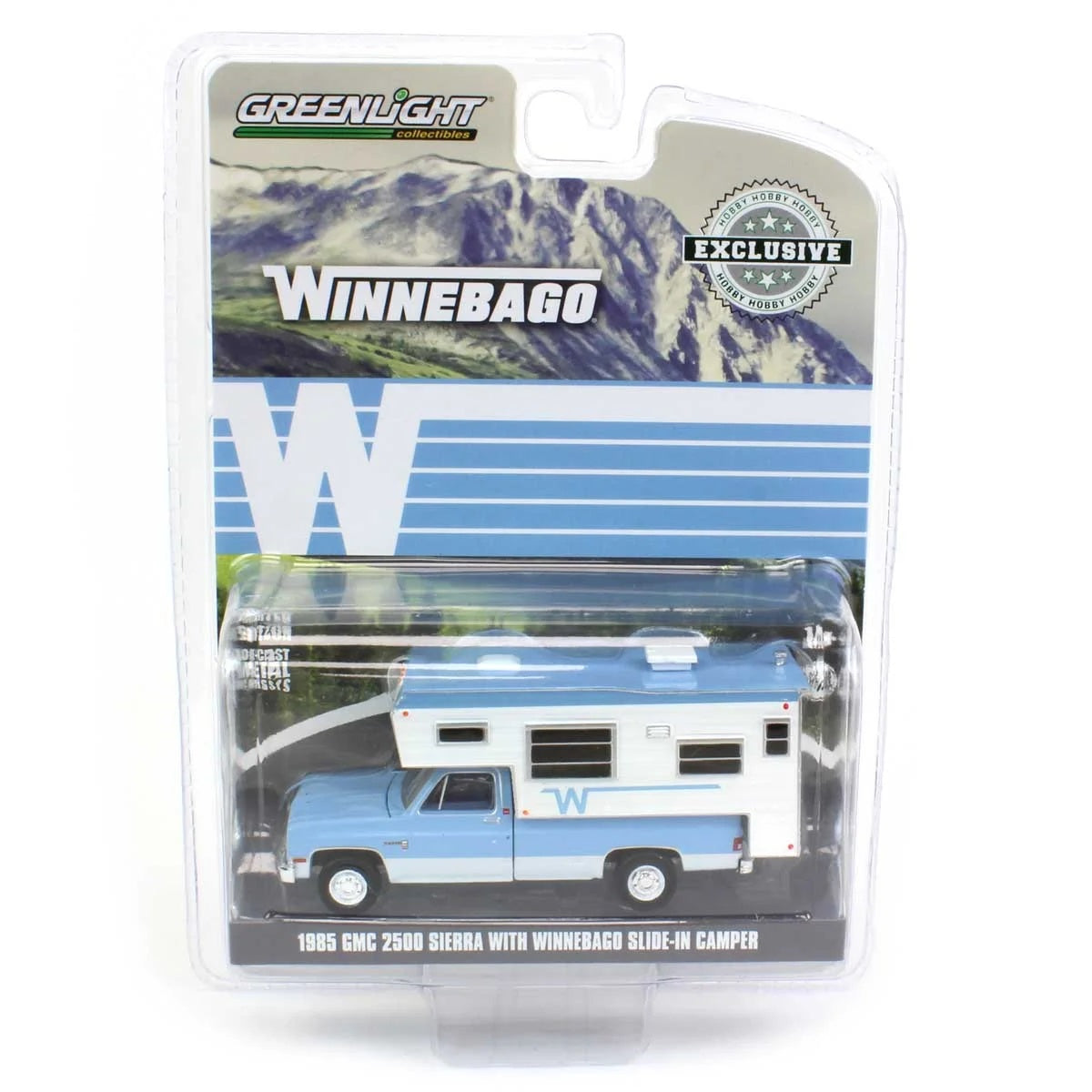 1985 GMC 2500 Sierra with Winnebago Slide in Camper - Greenlight - Scala 1/64