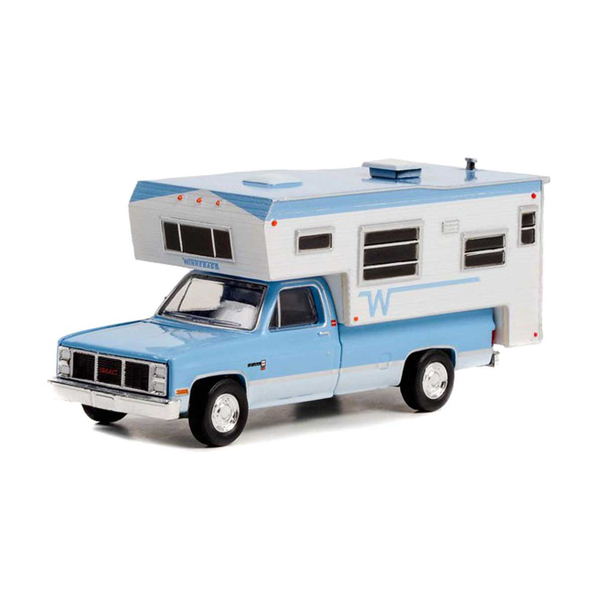 1985 GMC 2500 Sierra with Winnebago Slide in Camper - Greenlight - Scala 1/64