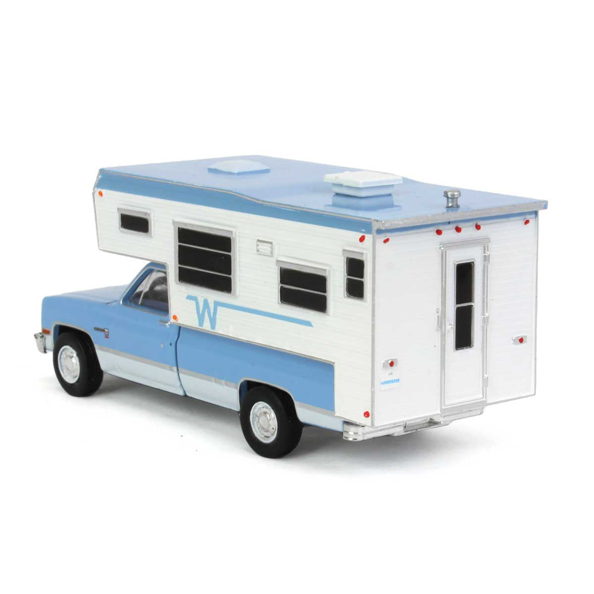 1985 GMC 2500 Sierra with Winnebago Slide in Camper - Greenlight - Scala 1/64