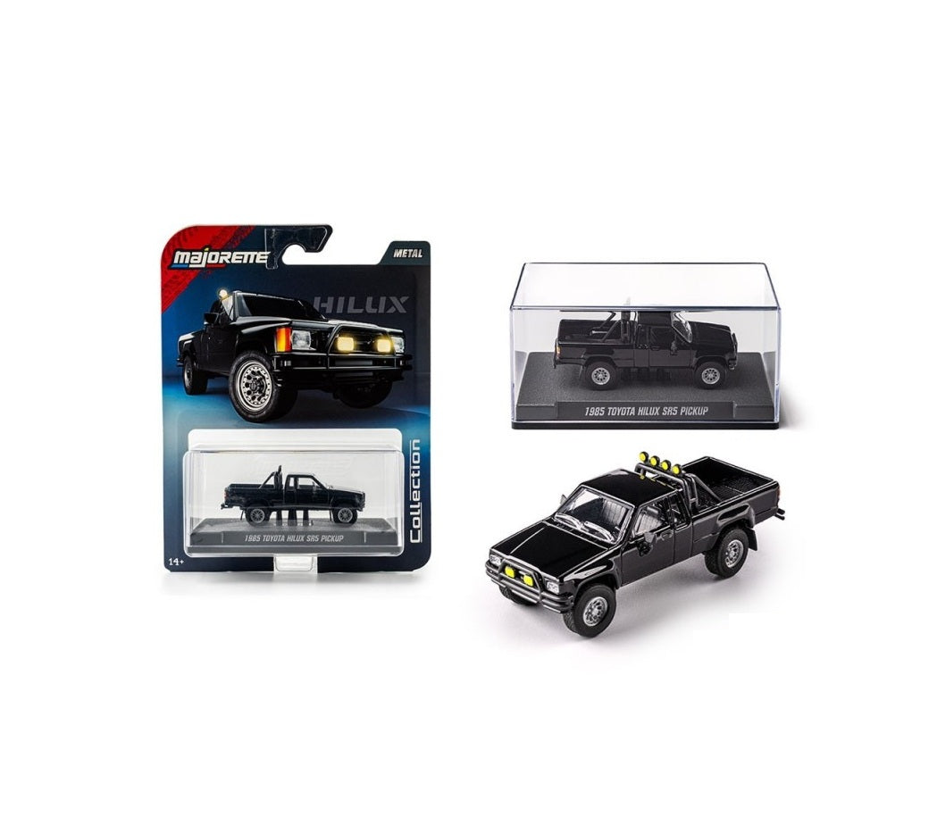 1985 Toyota Hilux SR5 Black Pick Up Series Collection - Majorette - Scala 1/64