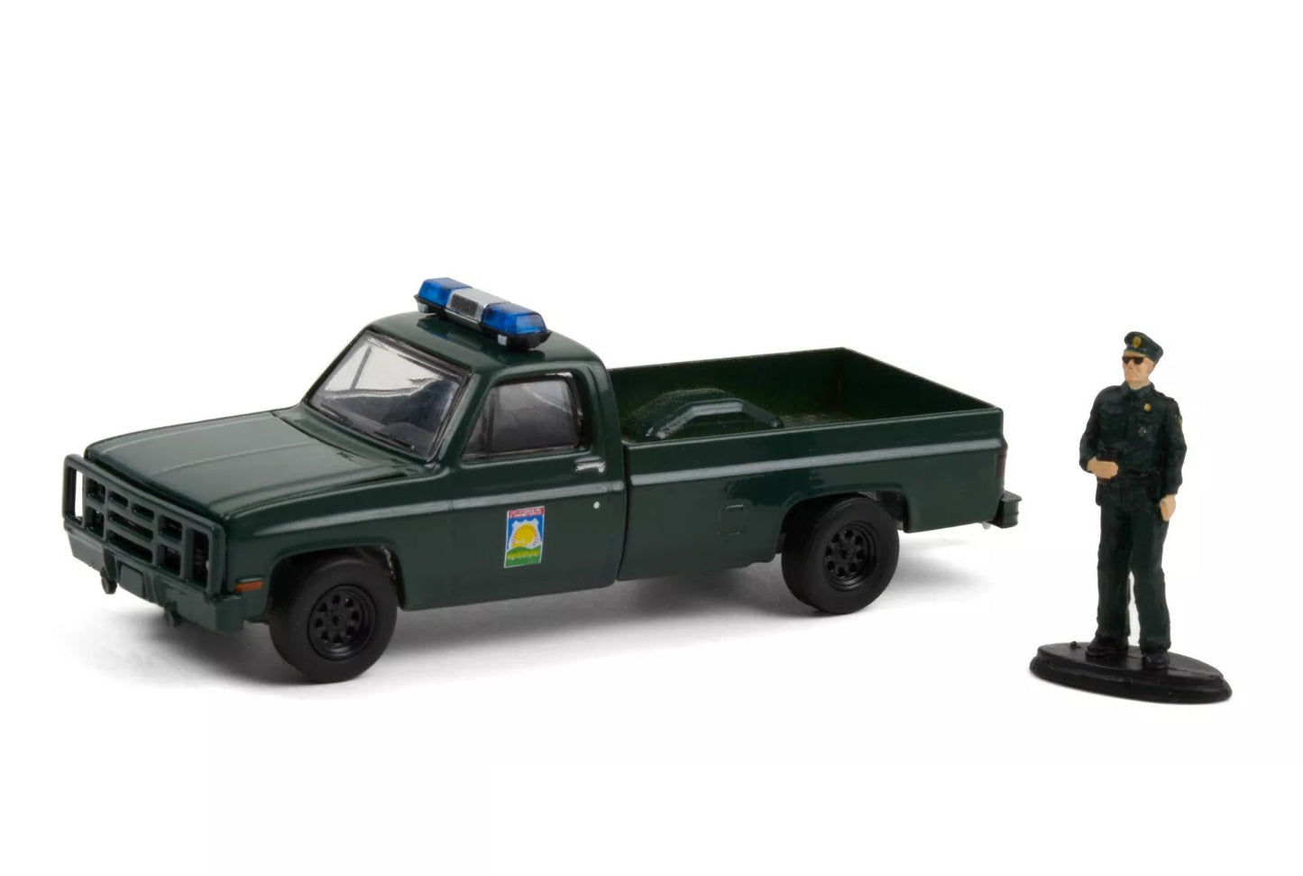 1986 Chevrolet M1008 with Enforcement Officer Figure Series Hobby Shop - Greenlight - Scala 1/64