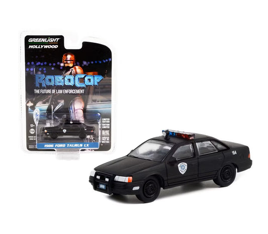 1986 Ford Taurus LX Matt Black "Detroit Police" "RoboCop" (1987) Movie - Hollywood Series - Greenlight - Scala 1/64