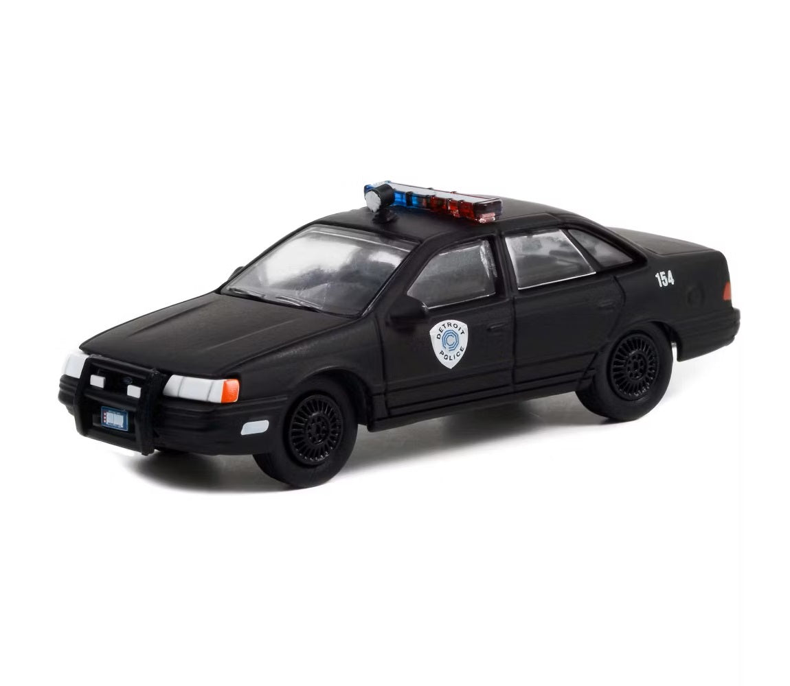 1986 Ford Taurus LX Matt Black "Detroit Police" "RoboCop" (1987) Movie - Hollywood Series - Greenlight - Scala 1/64