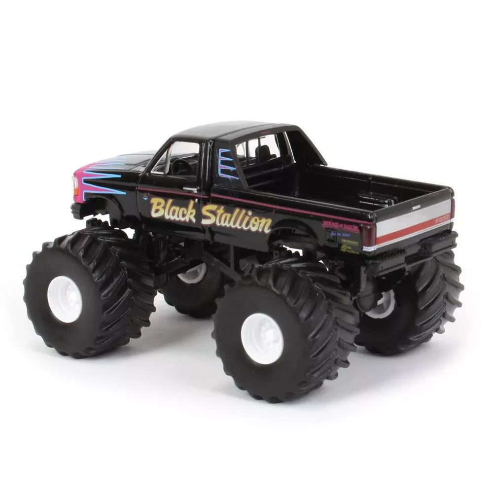 1992 Ford F-250 Black Stallion Monster Truck Kings of Crunch - Greenlight - Scala 1/64