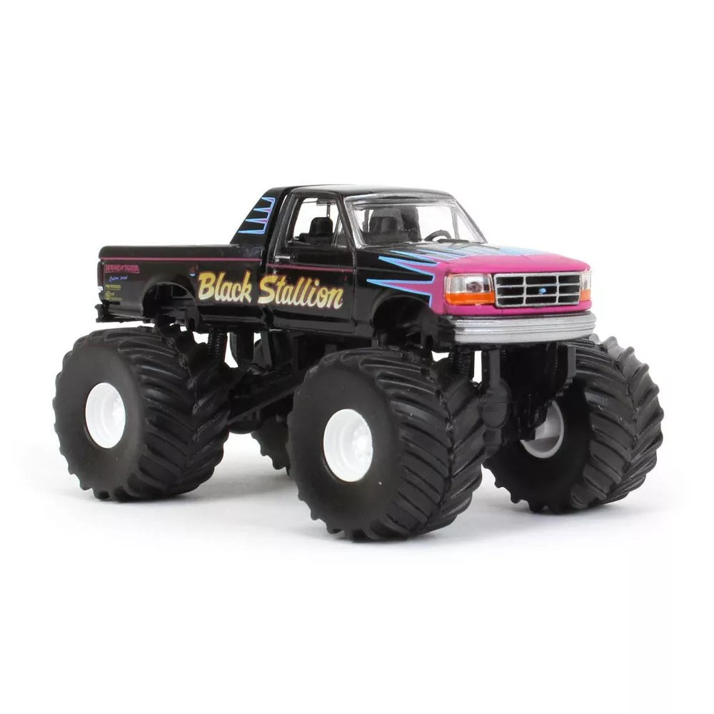 1992 Ford F-250 Black Stallion Monster Truck Kings of Crunch - Greenlight - Scala 1/64