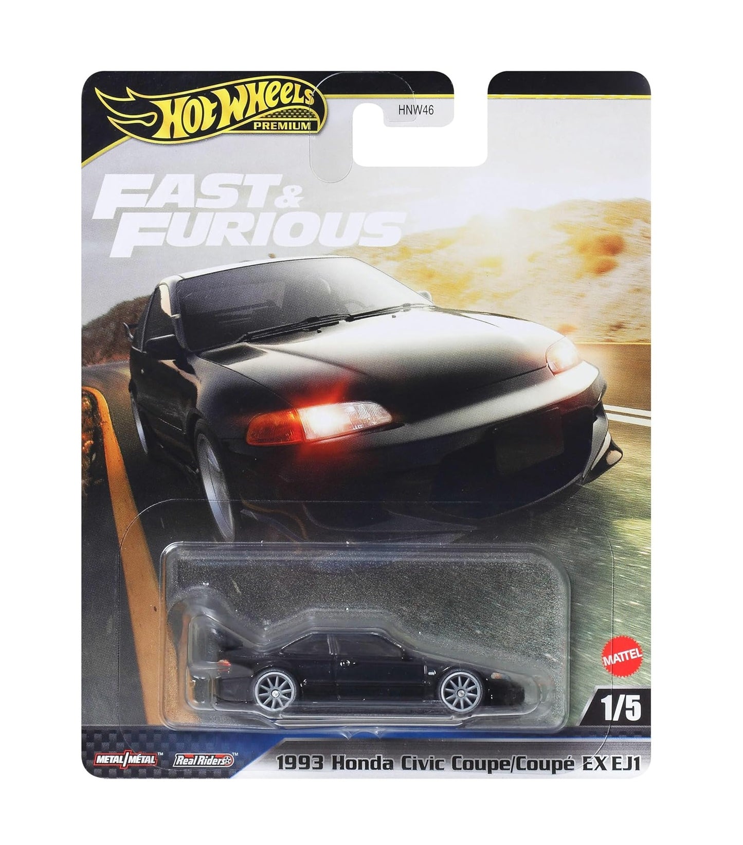 1993 Honda Civic Coupe EX EJ1 Fast & Furious - Hot Wheels Premium - Scala 1/64