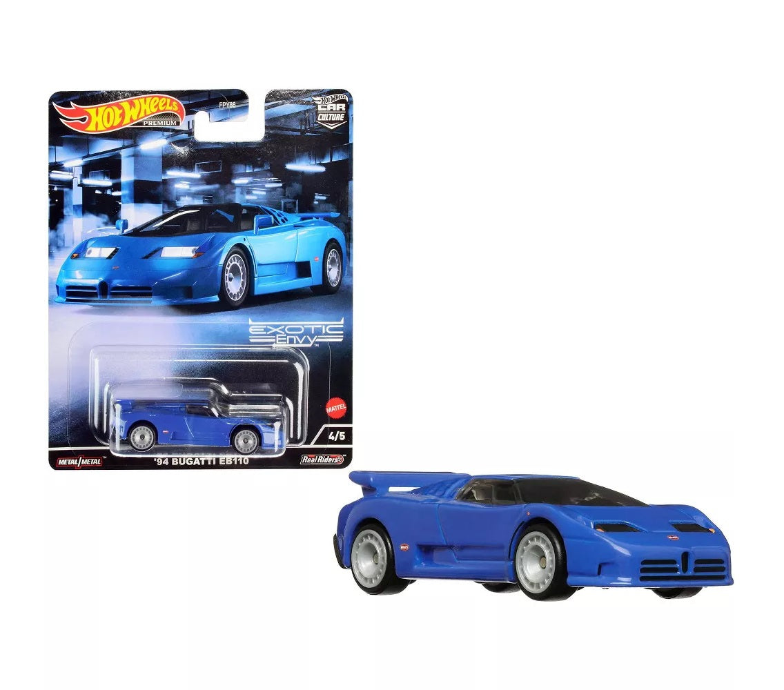 1994 Bugatti EB110 Blue Exotic Envy - Series Car Culture - Hot Wheels Premium - Scala 1/64