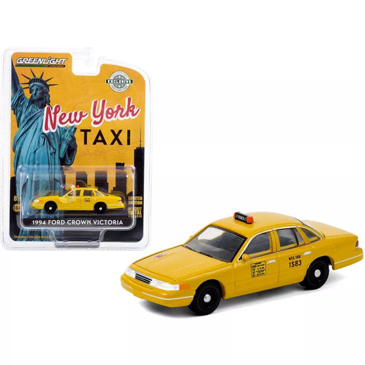 Ford Crown Victoria 1994 NYC New York Taxi - Greenlight - Escala 1/64