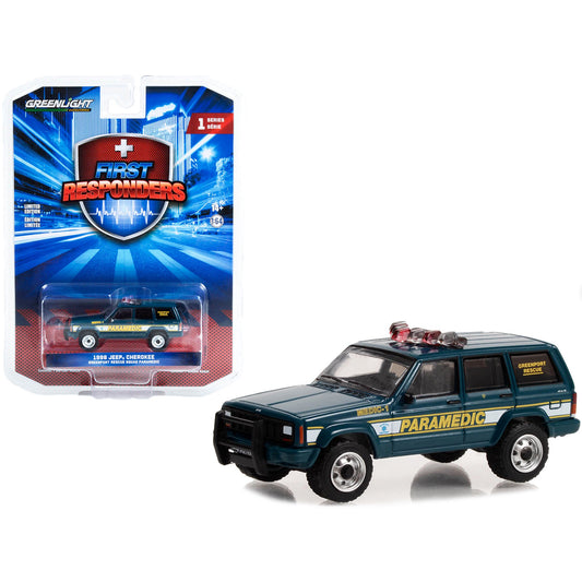 1998 Jeep Cherokee Greenport Rescue Squad Paramedic - Greenlight Series First Responders - Scala 1/64