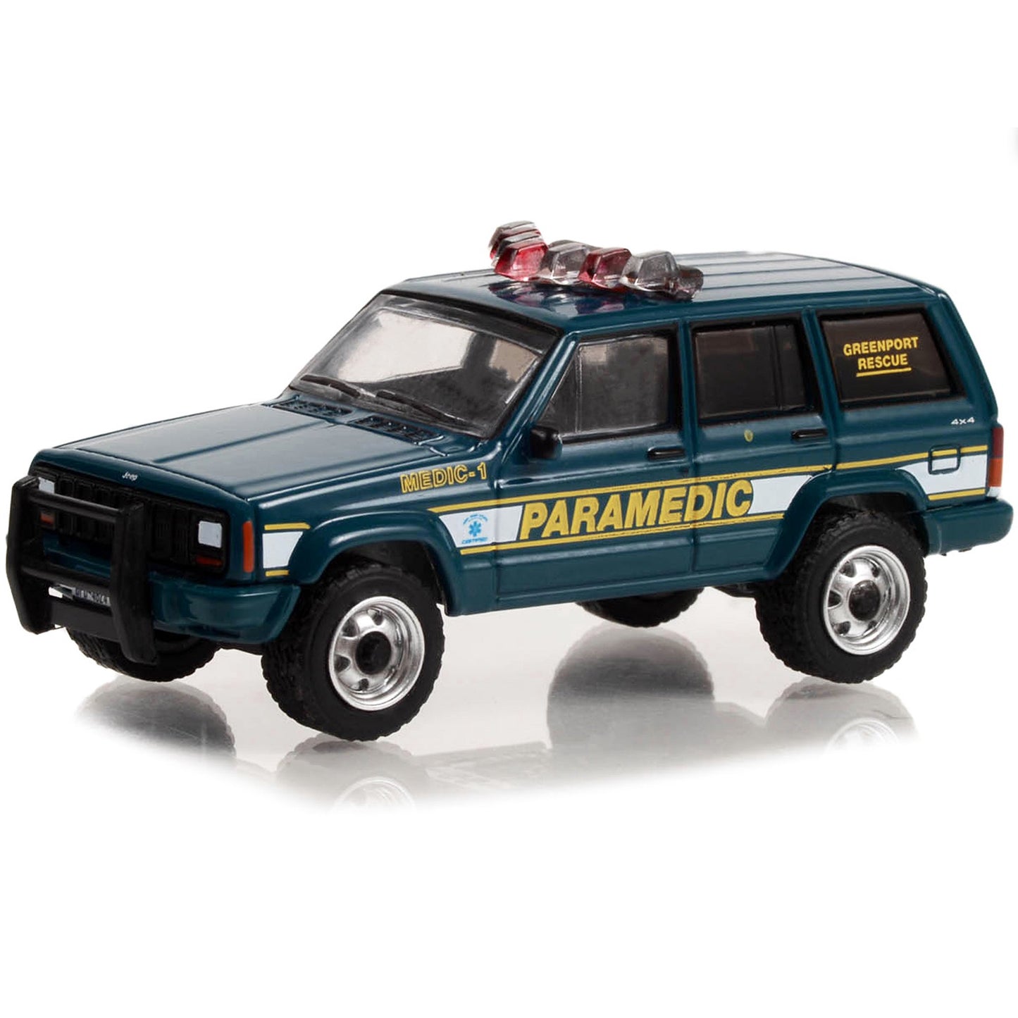 1998 Jeep Cherokee Greenport Rescue Squad Paramedic - Greenlight Series First Responders - Scala 1/64