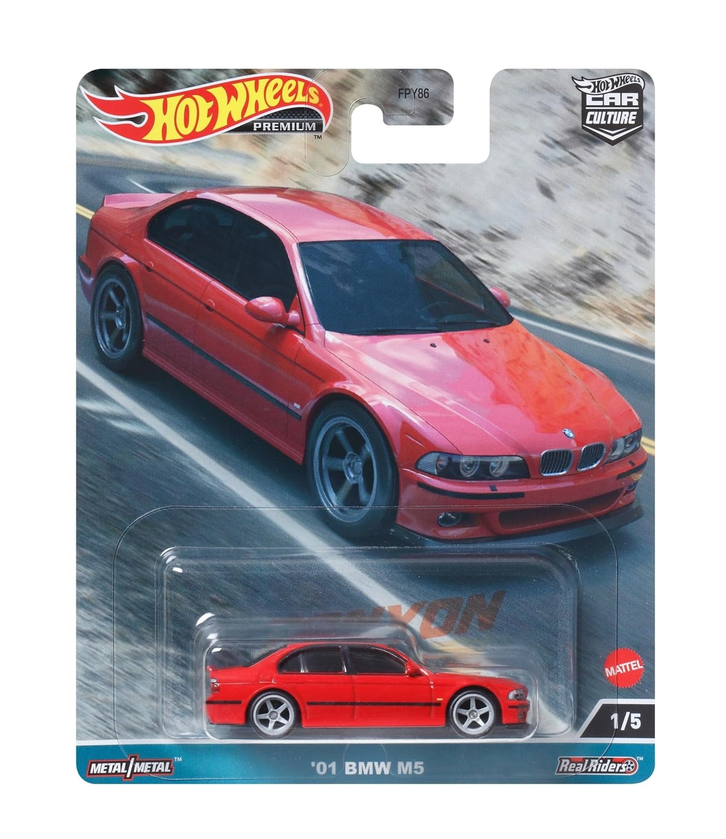 2001 BMW M5 Red - Series Car Culture - Hot Wheels Premium - Scala 1/64