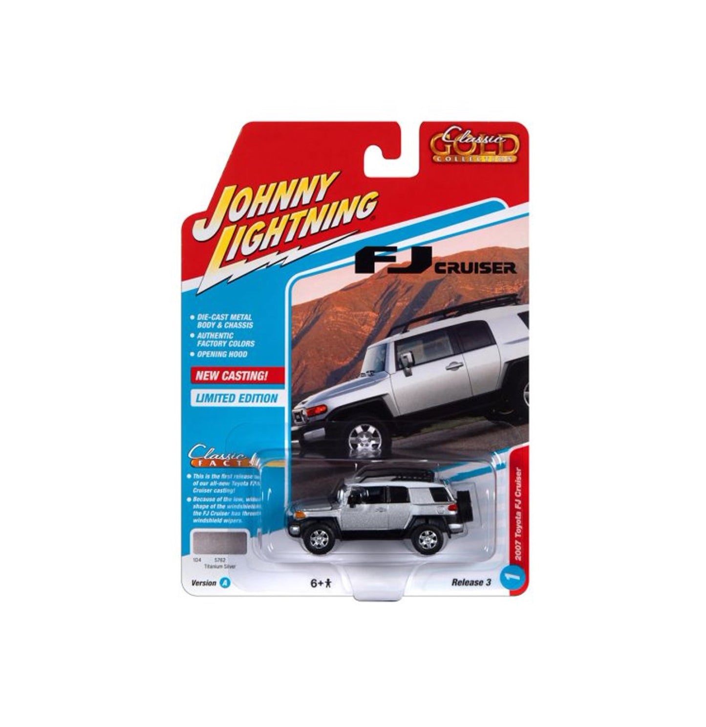 2007 Toyota FJ Cruiser Titanium Silver "Classic Gold Collection" - Johnny Lightning - Scala 1/64