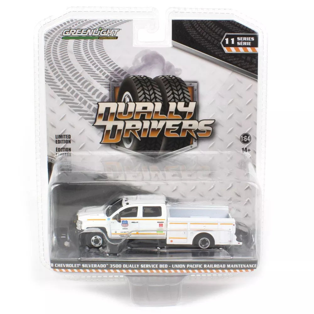 2018 Chevrolet Silverado 3500 Service Bed Pickup - Dually Drivers Series - Greenlight - Scala 1/64