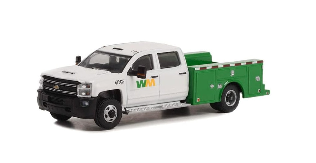 2018 Chevrolet Silverado 3500HD Dually Waste Management - Dually Drivers Series - Greenlight - Scala 1/64