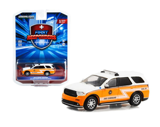 2019 Dodge Durango White and Orange West Deer Township Volunteer Fire Company - Greenlight Series First Responders - Scala 1/64