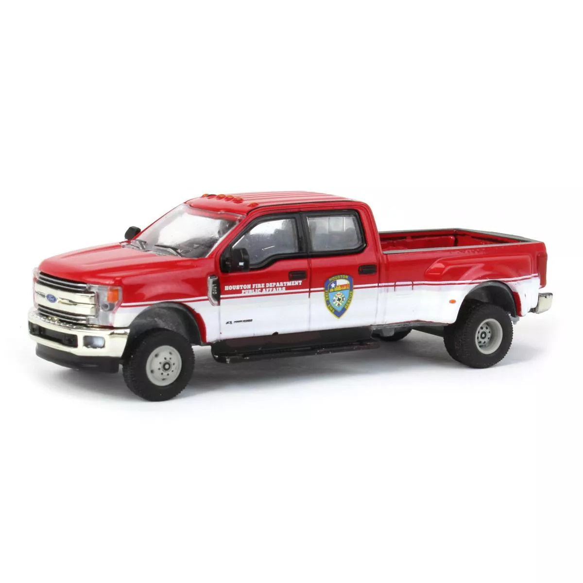 2019 Ford F-350 Dually Pickup Truck Houston Fire Department - Dually Drivers Series - Greenlight - Scala 1/64