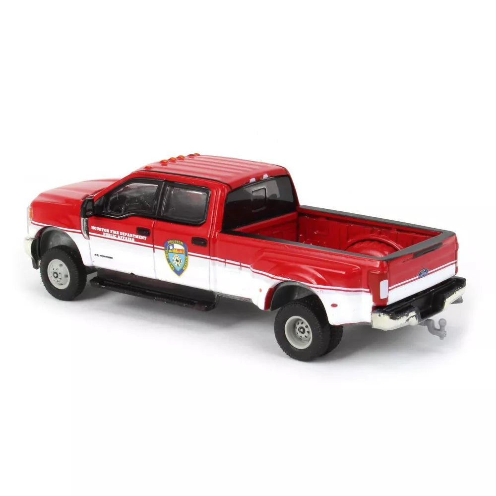 2019 Ford F-350 Dually Pickup Truck Houston Fire Department - Dually Drivers Series - Greenlight - Scala 1/64