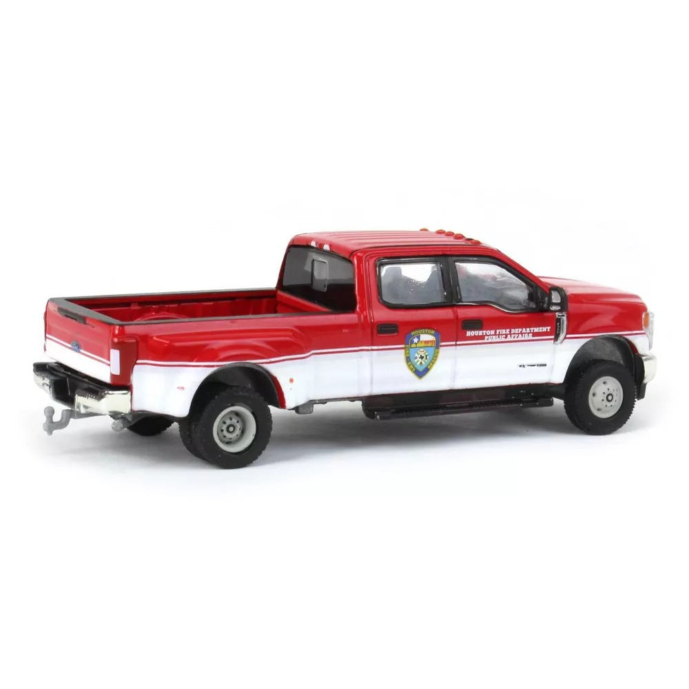 2019 Ford F-350 Dually Pickup Truck Houston Fire Department - Dually Drivers Series - Greenlight - Scala 1/64