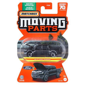 Ford Ranger 2019 Negro - Piezas Móviles Matchbox - Escala 1/64 Aprox