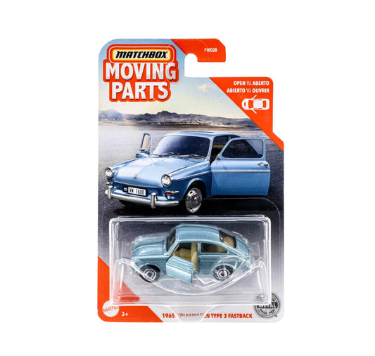 1965 Volkswagen Type 3 Fastback Light Blue - Matchbox Moving Parts - Scala 1/64 Circa