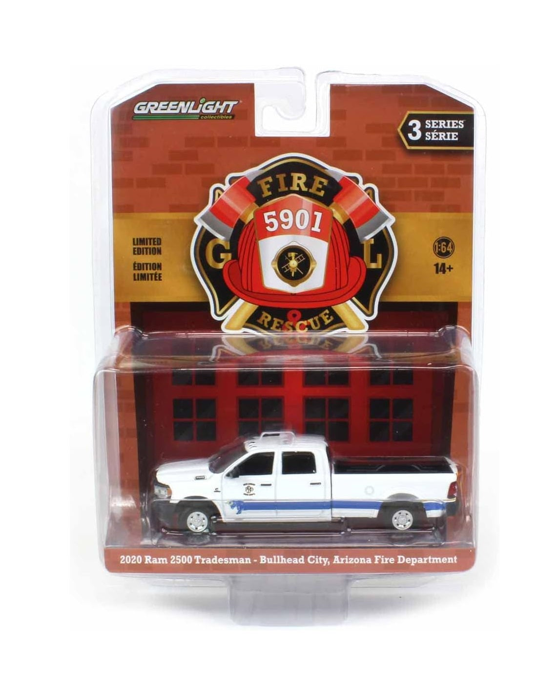 2020 Ram 2500 Tradesman Bullhead Fire Department - Fire & Rescue Series - Greenlight - Scala 1/64