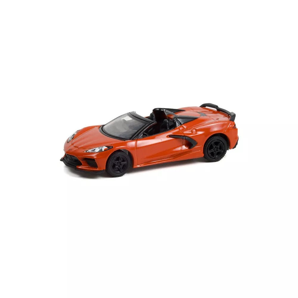 2021 Chevrolet Corvette Stingray Convertible Naranja - Serie GL Muscle - Luz verde - Escala 1/64