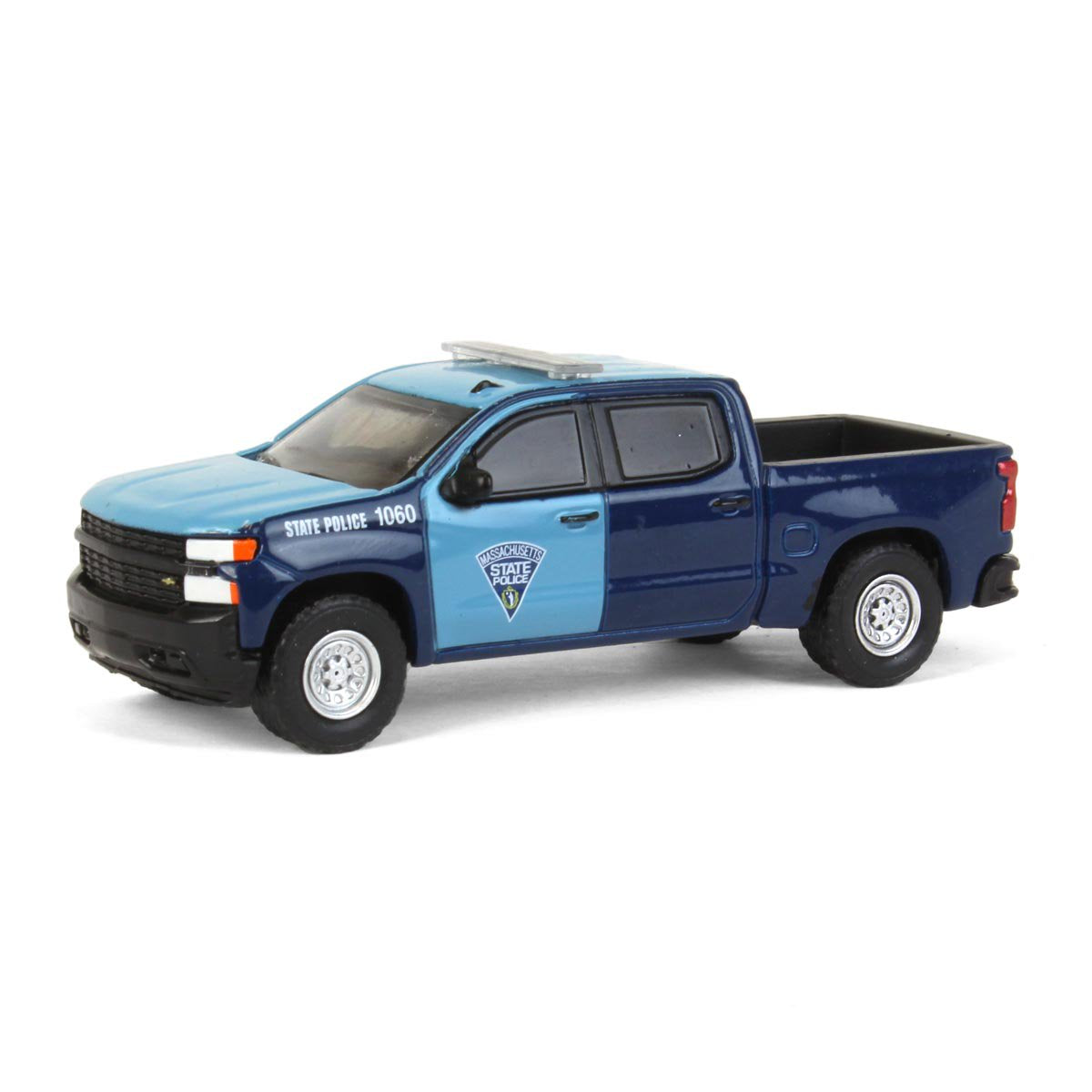 2021 Chevrolet Silverado "Massachusetts State Police" - Greenlight Series Hot Pursuit - Scala 1/64