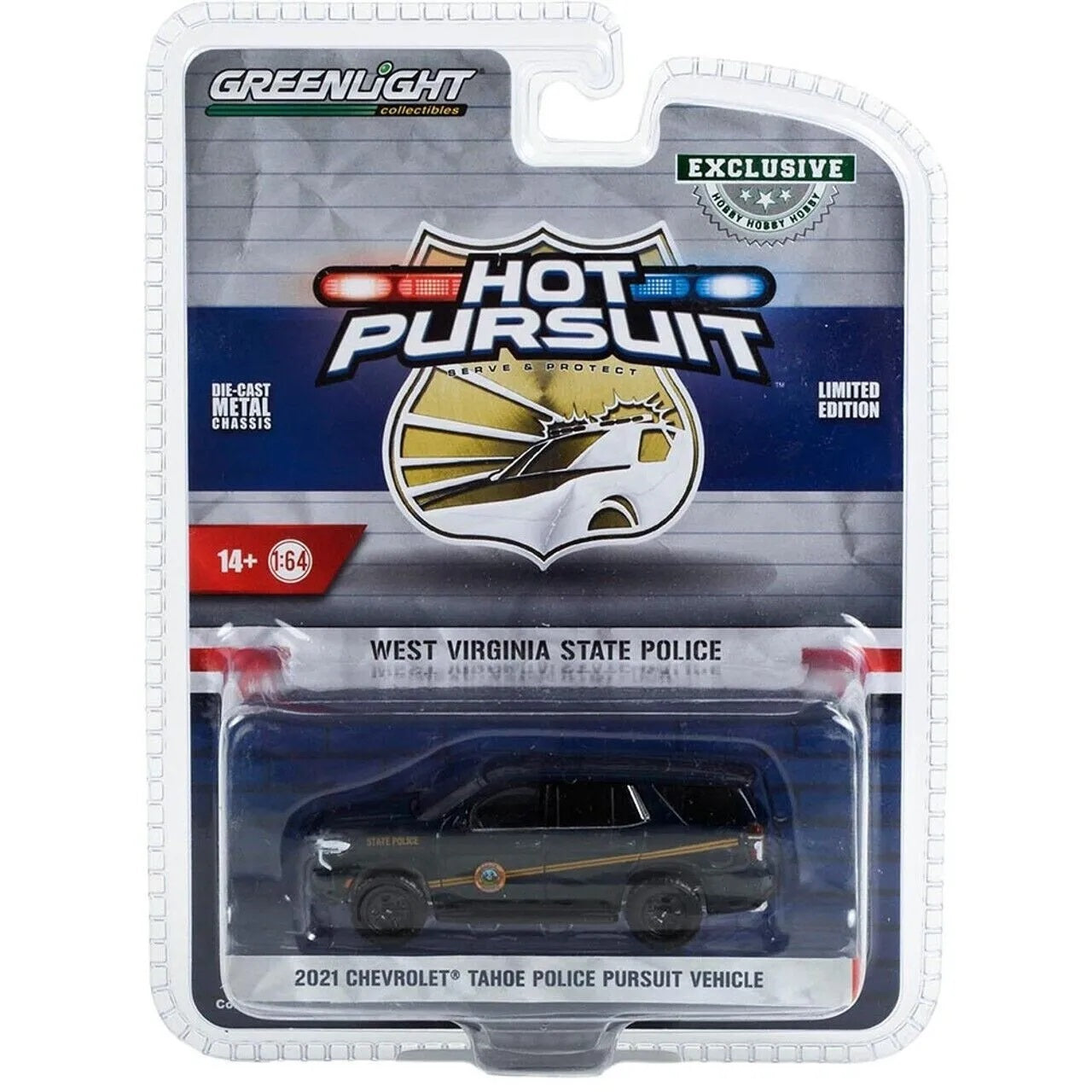 Chevrolet Tahoe 2021 Police Pursuit Vehicle West Virginia Series Hot Pursuit - Greenlight - Scala 1/64