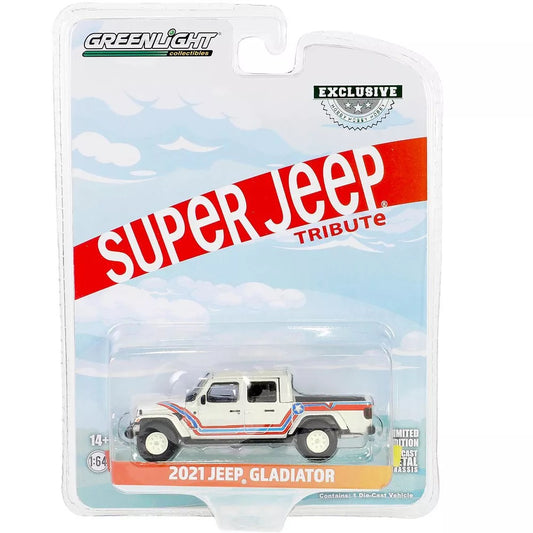 Jeep Gladiator 2021 Super Jeep Tribute - Luz verde - Escala 1/64