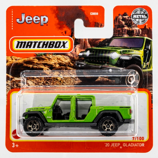 Jeep Gladiator 2020 Metallic Green #07 - Matchbox - Scala 1/64 Circa