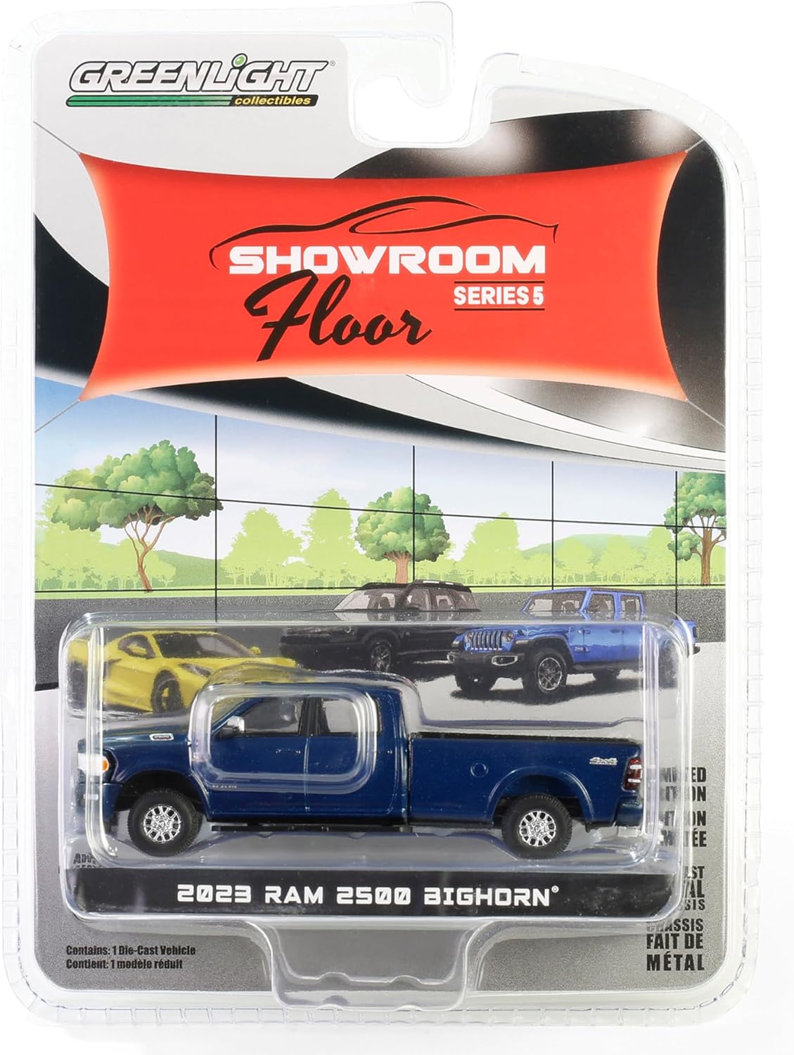 RAM 2500 Bighorne 2023 Azul - Luz verde - Escala 1/64