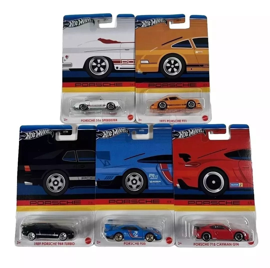 2024 Set completo di 5 modelli Porsche - Hot Wheels - Scala 1/64