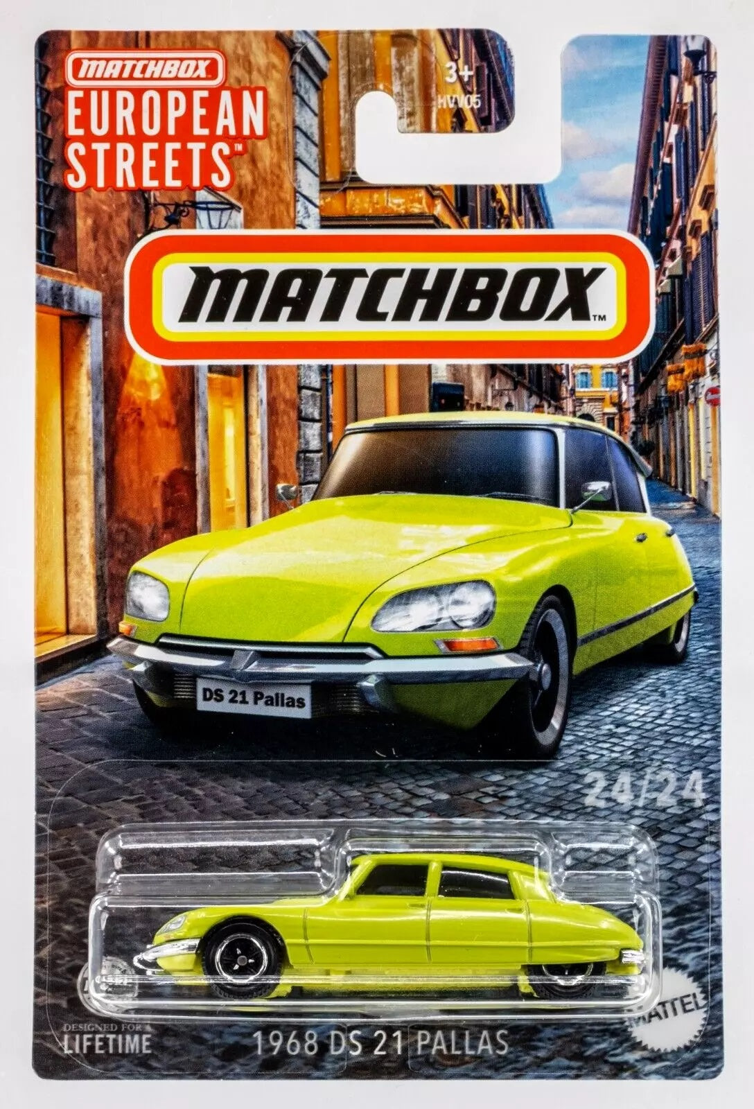 1968 Citroen DS 21 Pallas Acid Green Series European Streets 24/24 - Matchbox - Scala 1/64 Circa