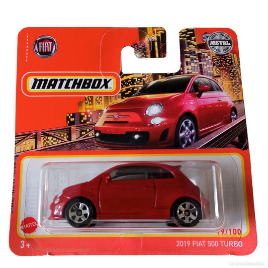 Fiat 500 Turbo Red #19 - Matchbox - Scala 1/64 Circa