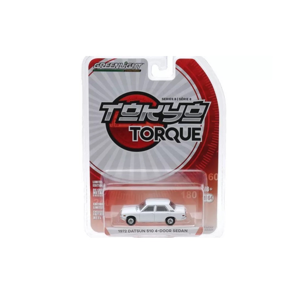 1970 Datsun 510 Silver Tokyo Torque Serie 2 - Greenlight - Escala 1/64