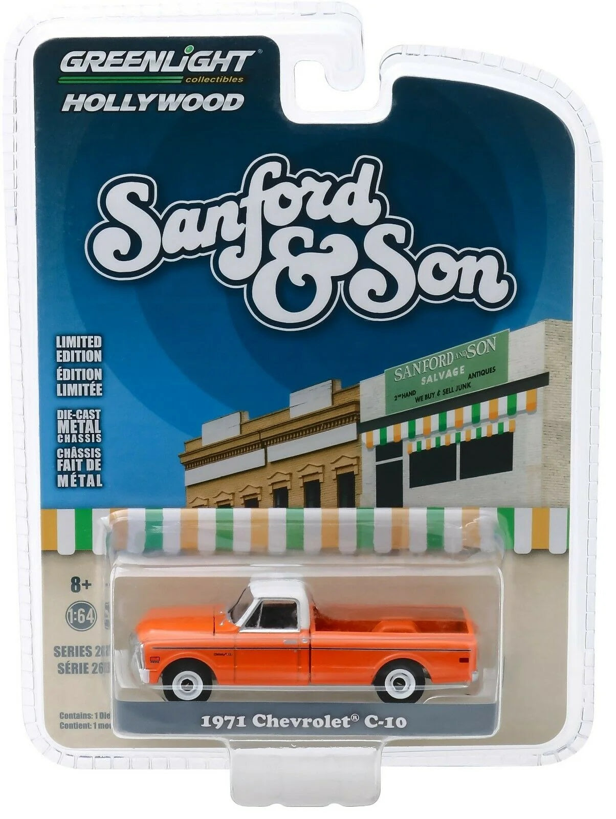 Chevrolet C-10 1971 Orange Sanford and Son TV Series - Greenlight - Scala 1/64