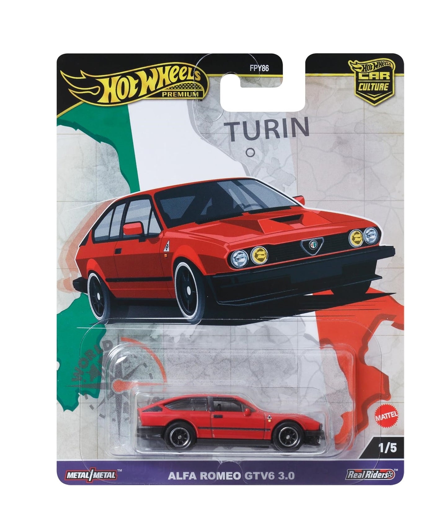 Alfa Romeo GTV6 3.0 Red - Hot Wheels Premium - Scala 1/64