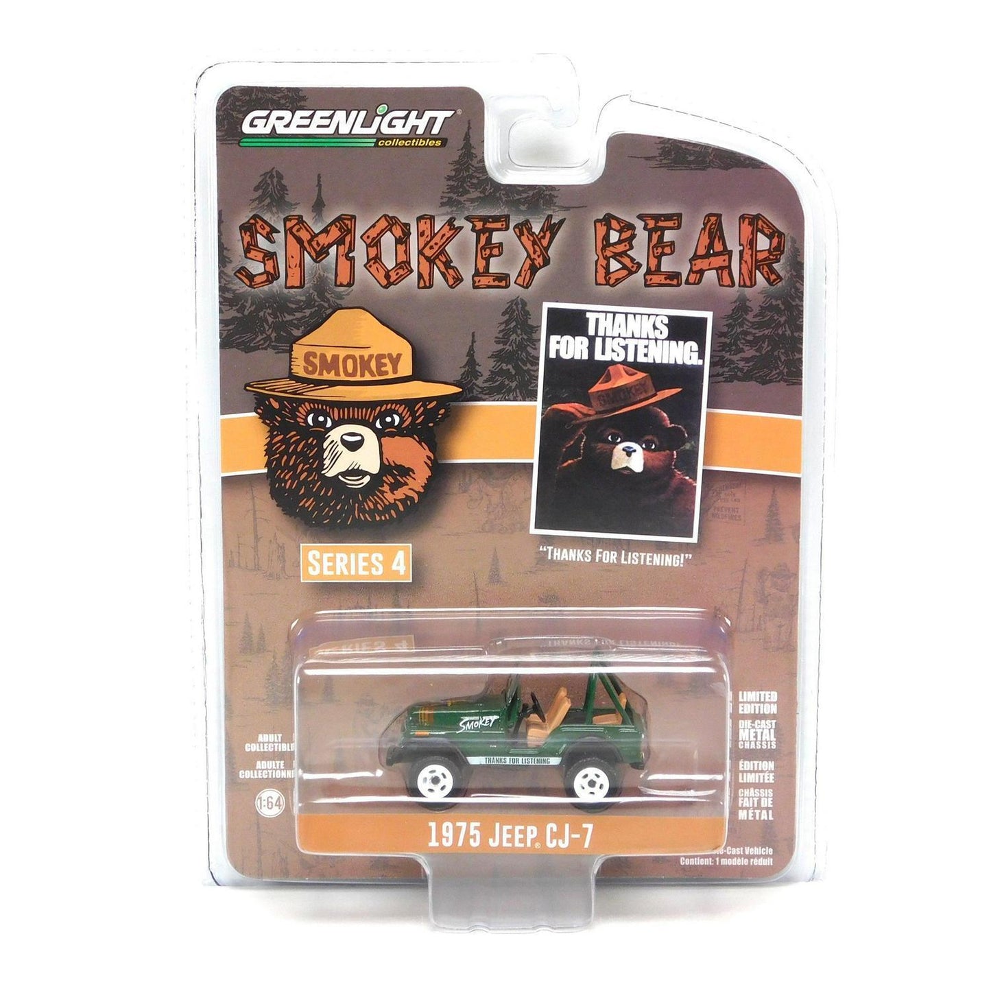 1975 Jeep CJ-7 Smokey Bear Series 4 - Greenlight - Scala 1/64