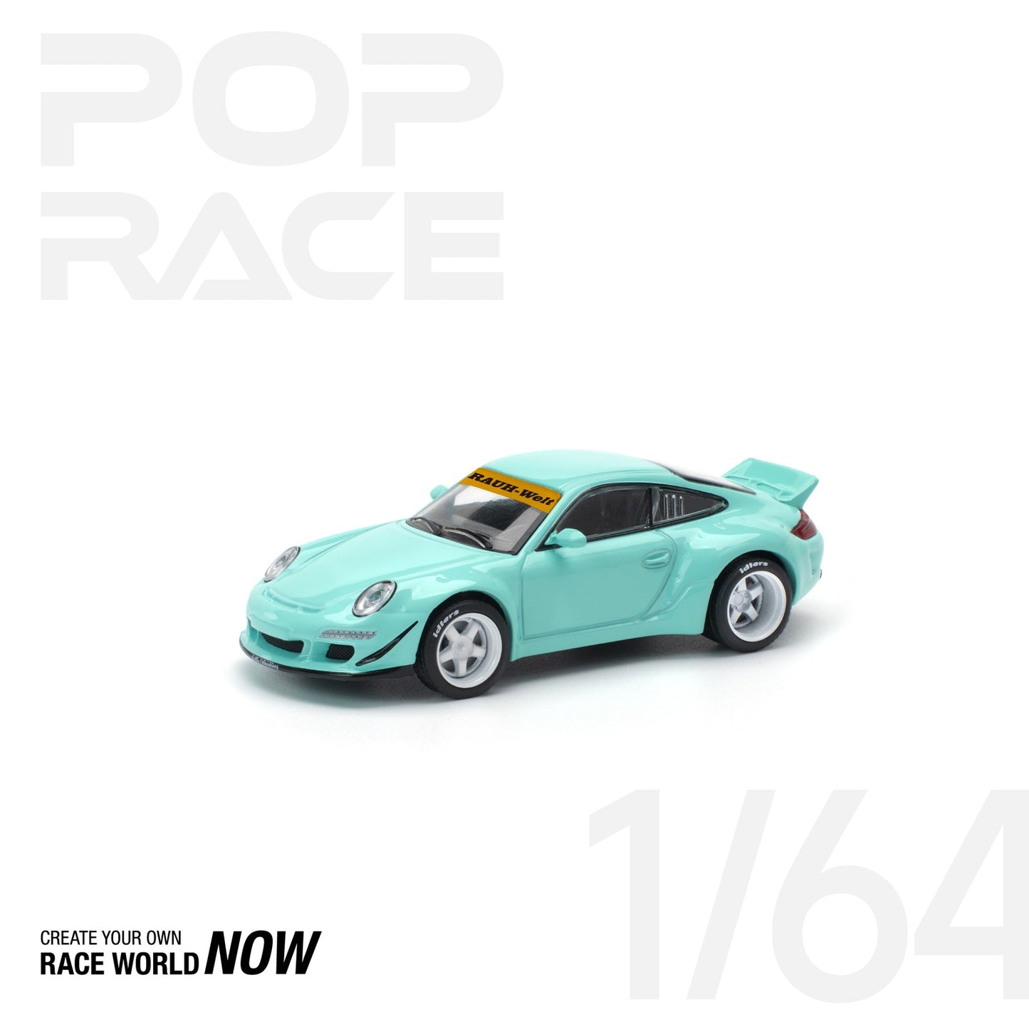 Porsche 997 RWB Tiffany Blue - Pop Race - Scala 1/64 PR64-237