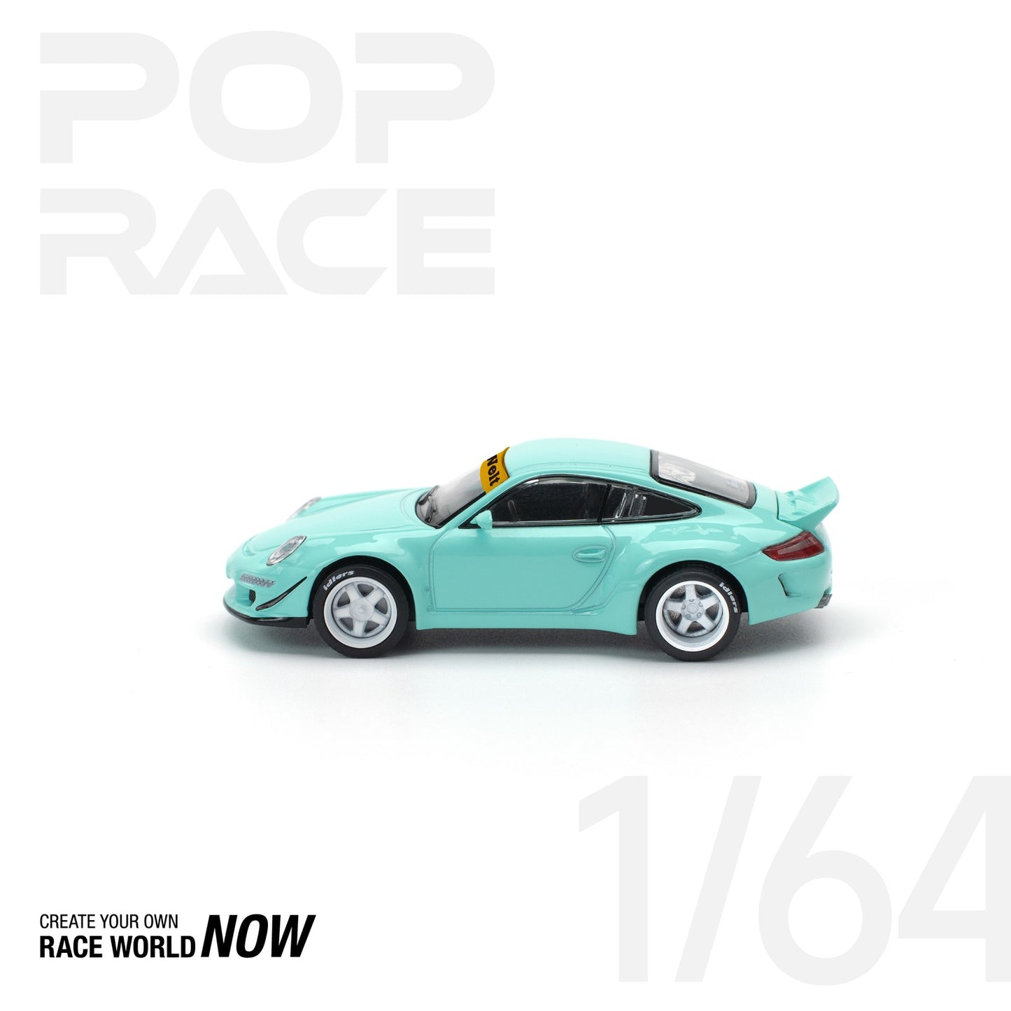 Porsche 997 RWB Tiffany Blue - Pop Race - Scala 1/64 PR64-237