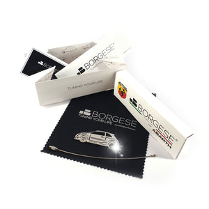 Portachiavi Abarth Serie 500 in acciaio inox foto Packaging