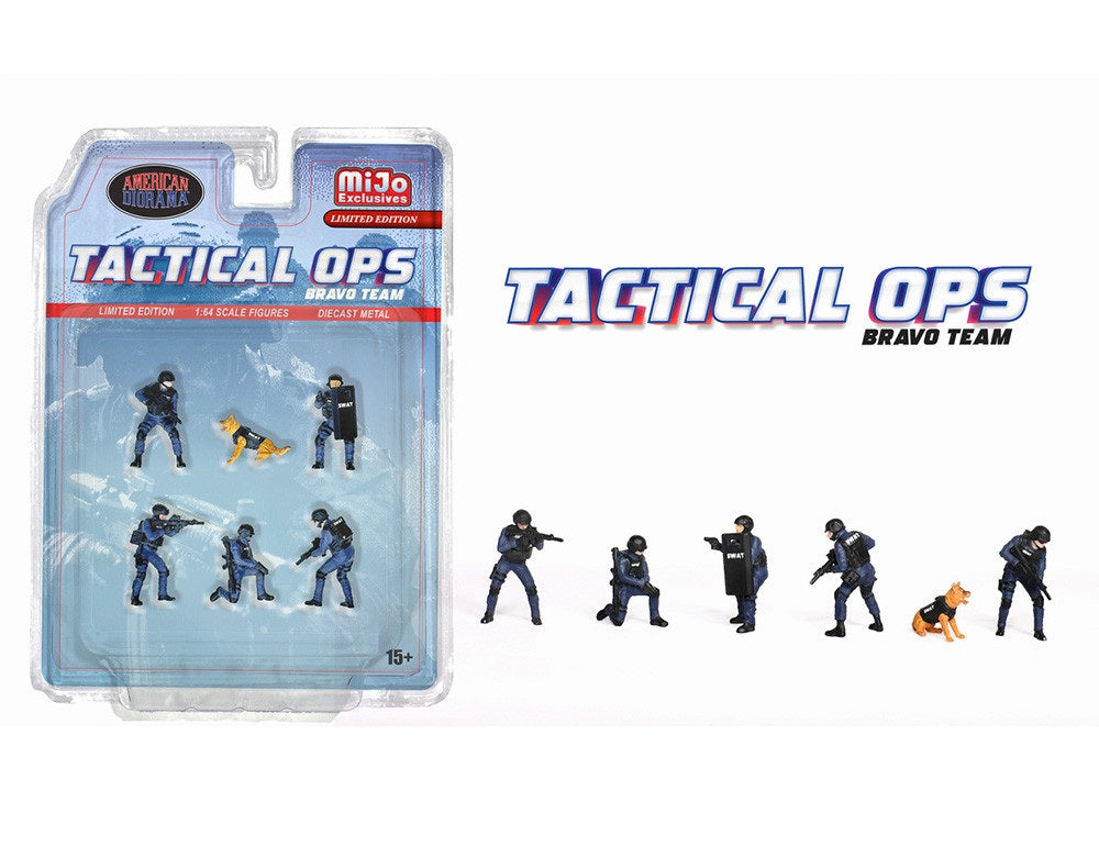 American Diorama - Tactical OPS SWAT Bravo Team MiJo Exclusives - Scala 1/64 AD-2439MJ