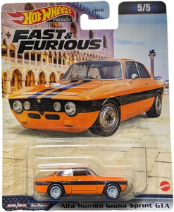 Alfa Romeo Giulia Sprint GTA Fast & Furious - Hot Wheels - Scala 1/64