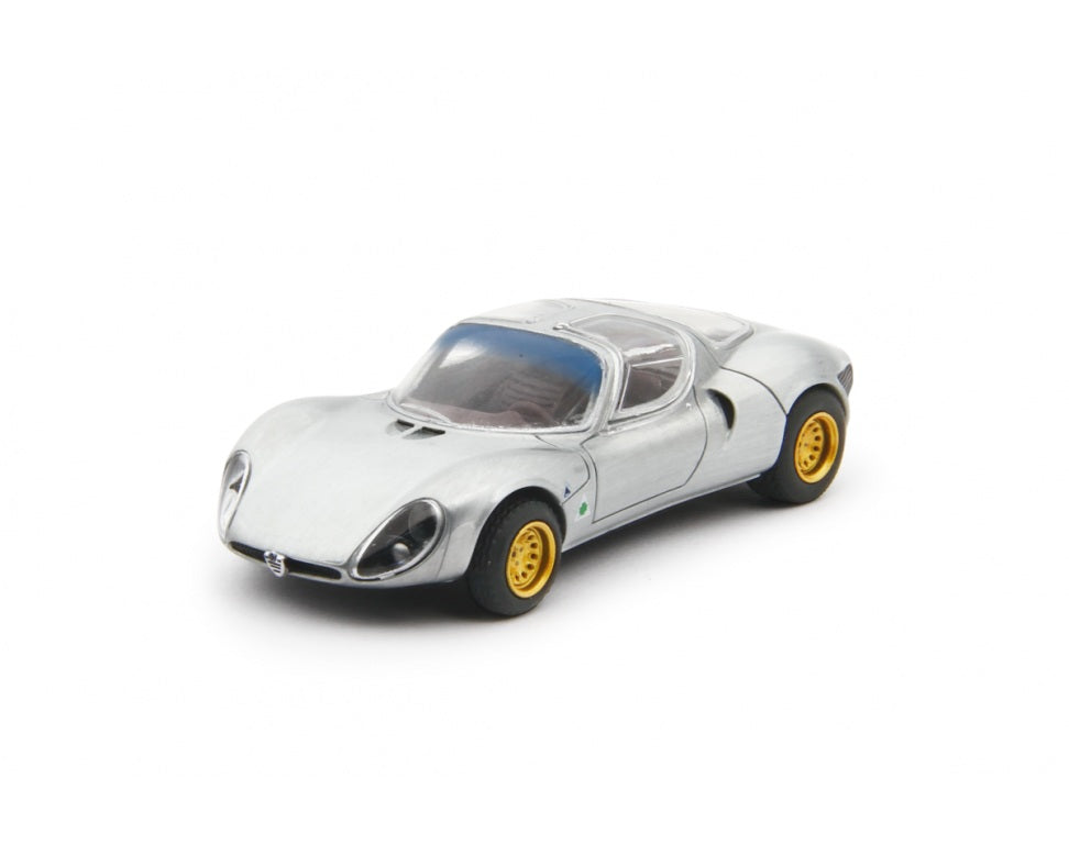 Alfa Romeo 33 Coupè Stradale 1967 Silver Prototipo - Laudoracing - Scala 1/64