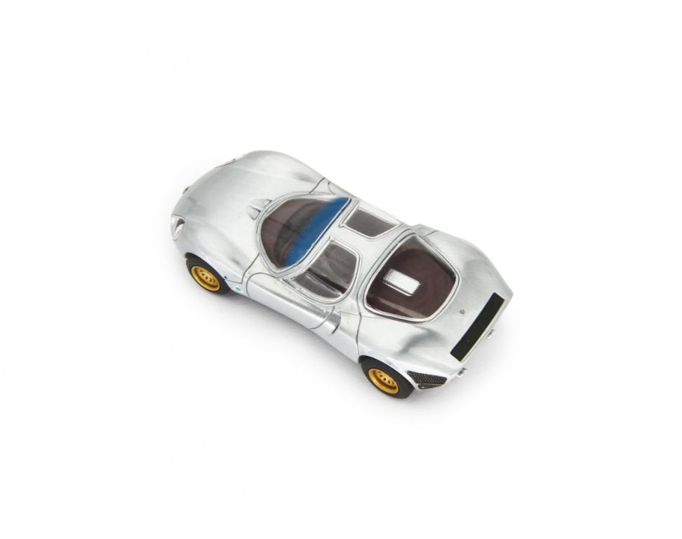 Alfa Romeo 33 Coupè Stradale 1967 Silver Prototipo - Laudoracing - Scala 1/64