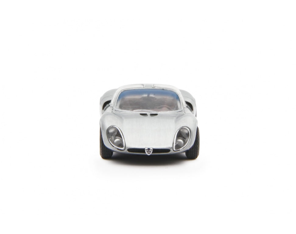 Alfa Romeo 33 Coupè Stradale 1967 Silver Prototipo - Laudoracing - Scala 1/64