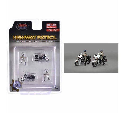 American Diorama - "Highway Patrol" Figures Set MiJo Exclusives - Scala 1/64 AD-64529MJ