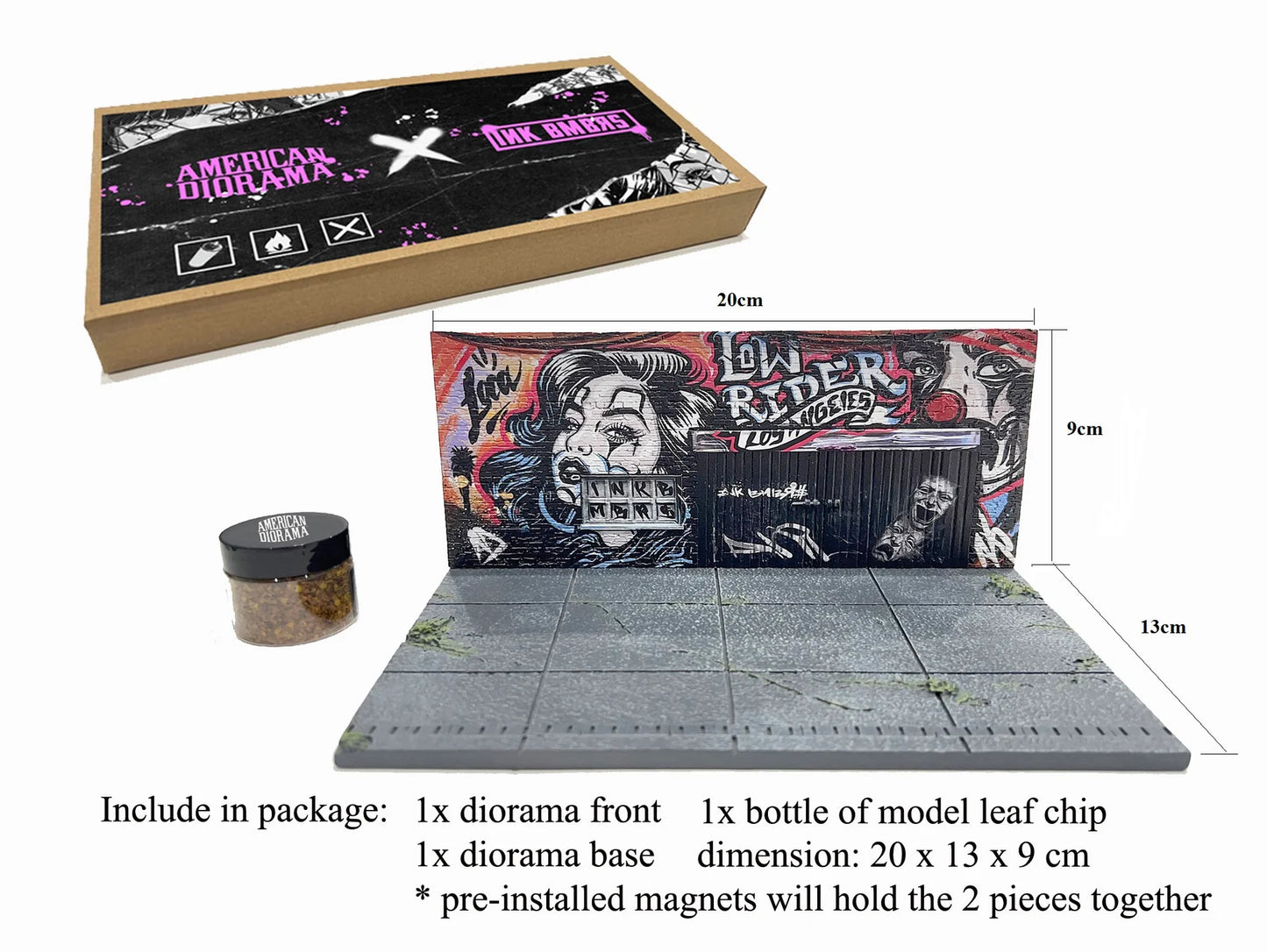 Street Art Diorama - LA Lowrider - American Diorama - Scala 1/64 AD-2423