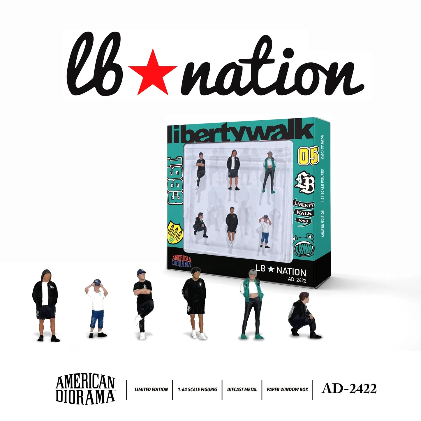 Liberty Walk LB Nation Set - American Diorama - Scala 1/64 AD-2422